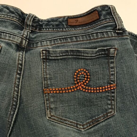 Distressed Seven7 Skinny Jeans Sz 2 - Picture 4 of 8